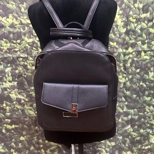 Black Leather Backpack